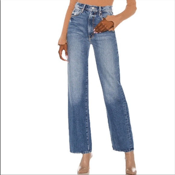NWT MOTHER Tunnel Vision High Waist Wide Leg Jeans, Size 28 - Picture 2 of 6